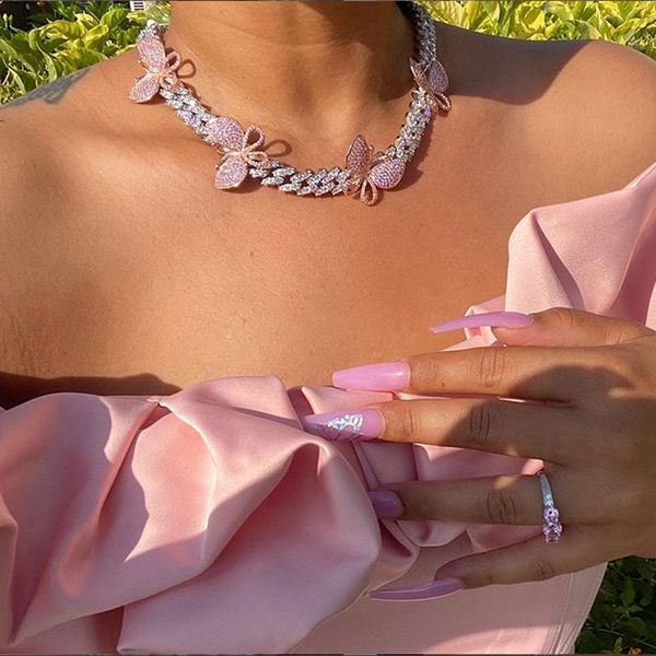 iced out bling cz miami cuban link chain butterfly charm choker necklace luxury bling bling hip hop jewelry for men women gift y200810, Silver
iced out bling cz miami cuban link chain butterfly charm choker necklace luxury bling bling hip hop jewelry for men women gift y200810, Silver