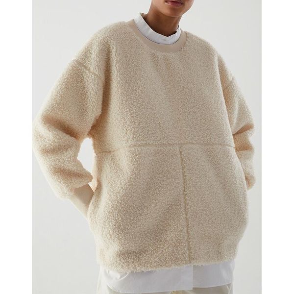 women warm 2020 autumn and winter new soft soft warm velvet loose long-sleeved women's sweater plush sweater ing, White;black
women warm 2020 autumn and winter new soft soft warm velvet loose long-sleeved women's sweater plush sweater ing, White;black