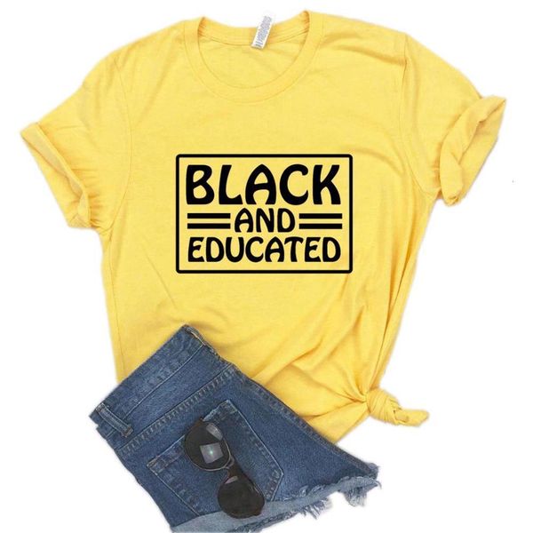 black and educated square print women tshirt cotton casual funny t shirt gift lady yong girl tee 6 color a-1138, White
black and educated square print women tshirt cotton casual funny t shirt gift lady yong girl tee 6 color a-1138, White