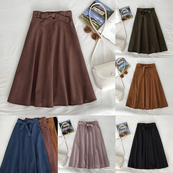 autumn and winter women long skirt high waist bow retro wild skirt 2019 fashion female retro slim sweet women mid-length skirts q1209, Black
autumn and winter women long skirt high waist bow retro wild skirt 2019 fashion female retro slim sweet women mid-length skirts q1209, Black