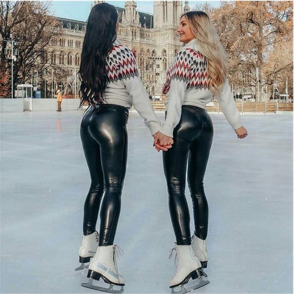 women fashion high waist black slim stretchy skinny shiny wet look leather vinyl leggings trouser pants, Black;white
women fashion high waist black slim stretchy skinny shiny wet look leather vinyl leggings trouser pants, Black;white