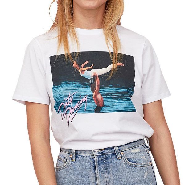female t-shirt dirty dance print female t-shirt short sleeve letters summer harajuku o-collar punk t-shirt casual female, White
female t-shirt dirty dance print female t-shirt short sleeve letters summer harajuku o-collar punk t-shirt casual female, White