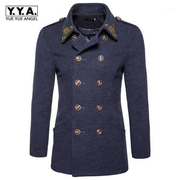 retro british double breasted mens wool blends coat fashion embroidery lapel collar male overcoat winter woolen trench sobretudo1, Black
retro british double breasted mens wool blends coat fashion embroidery lapel collar male overcoat winter woolen trench sobretudo1, Black