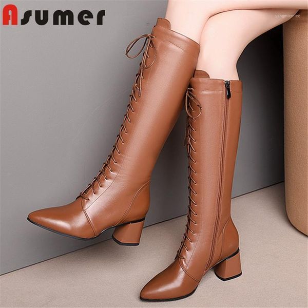 asumer 2020 knee high boots women genuine leather +pu pointed toe high heel dress shoes ladies autumn winter boots1, Black
asumer 2020 knee high boots women genuine leather +pu pointed toe high heel dress shoes ladies autumn winter boots1, Black