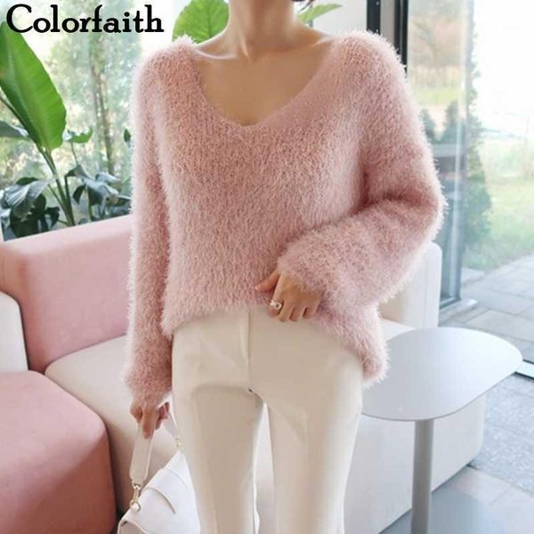 colorfaith new 2020 autumn winter women's sweaters loose casual fashionable minimalist korean style knitting ladies sw91601, White;black
colorfaith new 2020 autumn winter women's sweaters loose casual fashionable minimalist korean style knitting ladies sw91601, White;black