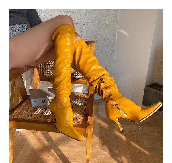 fashion womens genuine leather over knee boots square toe stilettos shoes c541, Black
fashion womens genuine leather over knee boots square toe stilettos shoes c541, Black