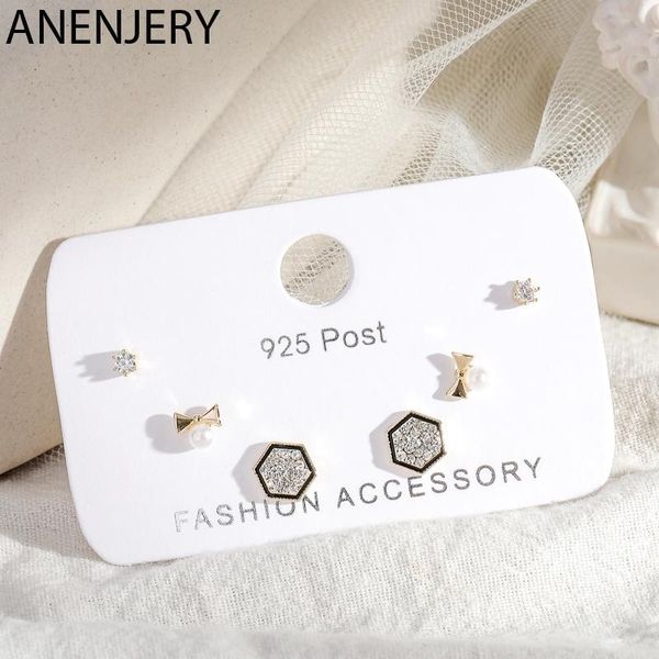 stud anenjery micro pave cz hexagon bownote earrings set for women cute pearl 6-piece daily jewelry gifts s-e1237, Golden;silver
stud anenjery micro pave cz hexagon bownote earrings set for women cute pearl 6-piece daily jewelry gifts s-e1237, Golden;silver