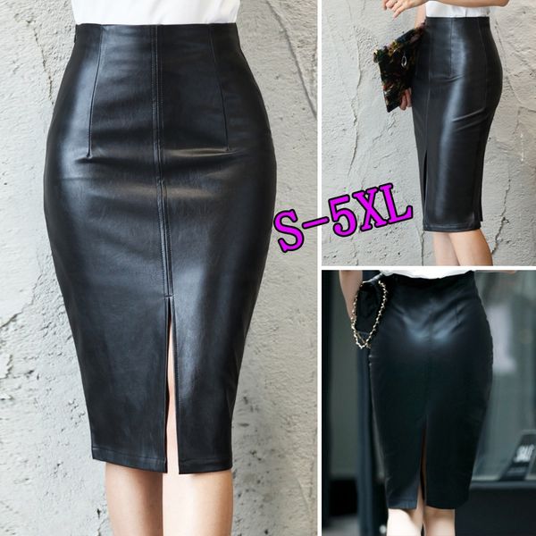 women black pu leather skirt midi high waist bodycon split skirt office pencil skirt knee length plus size s-5xl
women black pu leather skirt midi high waist bodycon split skirt office pencil skirt knee length plus size s-5xl