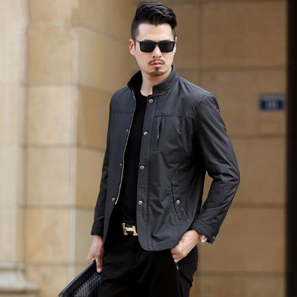 2021 младше мужчин повседневные куртки на молнии весна беседка мужской тонкий тюнинг куртка одежда 7dn0, Black;brown