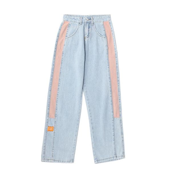 fashion casual street contrast color jeans woman 2021 spring summer y2k ladies designer outfits baggy straight leg long trousers, Blue
fashion casual street contrast color jeans woman 2021 spring summer y2k ladies designer outfits baggy straight leg long trousers, Blue