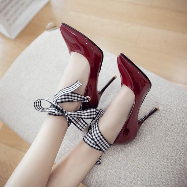 dress shoes big size 9 11 12 ladies high heels women woman pumps lattice ankle strap pointed, Black
dress shoes big size 9 11 12 ladies high heels women woman pumps lattice ankle strap pointed, Black