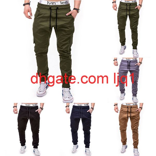 new european men's fashion solid side pocket tether belt casual leggings pants add military green, Black
new european men's fashion solid side pocket tether belt casual leggings pants add military green, Black
