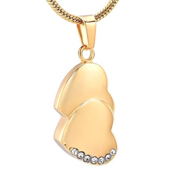 ijd12447 stainless steel inlay crystal double heart cremation memorial pendant for ashes urn keepsake souvenir necklace jewelry, Silver
ijd12447 stainless steel inlay crystal double heart cremation memorial pendant for ashes urn keepsake souvenir necklace jewelry, Silver