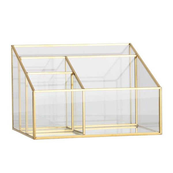 vintage glass&metal cosmetic organizer 4 compartments for makeup brushes perfume lipsticks nail polish,golden
vintage glass&metal cosmetic organizer 4 compartments for makeup brushes perfume lipsticks nail polish,golden