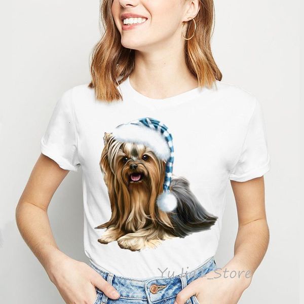 cute christmas puppy yorkies print shirt women harajuku kawaii clothes white basic tshirt 90s custom t shirt camiseta mujer top
cute christmas puppy yorkies print shirt women harajuku kawaii clothes white basic tshirt 90s custom t shirt camiseta mujer top