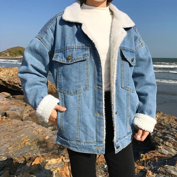 casual thick warm blue winter coat for women new student style autumn lamb wool jeans denim jackets snow basic female coat nzy68, Black;brown
casual thick warm blue winter coat for women new student style autumn lamb wool jeans denim jackets snow basic female coat nzy68, Black;brown
