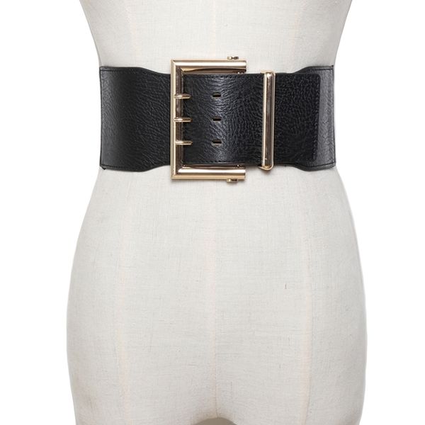 new stretch wide waist fashion gold large buckle belts girdle female body sculpting cummerbund elastic solid women accessories y200513, Black;brown
new stretch wide waist fashion gold large buckle belts girdle female body sculpting cummerbund elastic solid women accessories y200513, Black;brown