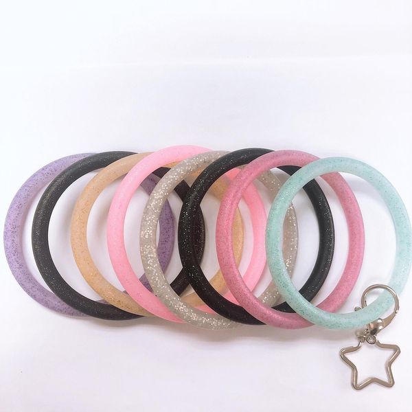 trend silicone bangle ring wrist keychain new bracelet round key rings cute keyring products7ui3, Silver
trend silicone bangle ring wrist keychain new bracelet round key rings cute keyring products7ui3, Silver