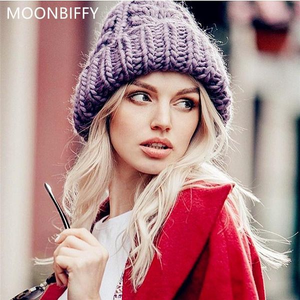women winter knitted beanies hat thick soft warm coarse large knitted solid hat female ski bonnet skullies beanies cap, Blue;gray
women winter knitted beanies hat thick soft warm coarse large knitted solid hat female ski bonnet skullies beanies cap, Blue;gray