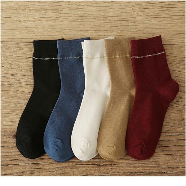 1 pair of autumn and winter new japanese horizontal stripe middle tube socks women's cotton solid color leisure women qylmrc, Black
1 pair of autumn and winter new japanese horizontal stripe middle tube socks women's cotton solid color leisure women qylmrc, Black
