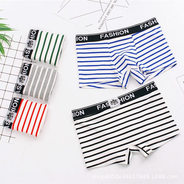 men's pure cotton boxer stripe general four corner fashionable shorts breathable fashion youth underwear, Black;white
men's pure cotton boxer stripe general four corner fashionable shorts breathable fashion youth underwear, Black;white