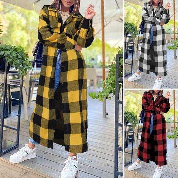 women's jackets celmia winter women long sleeve plaid coats 2021 fashion checked pockets oversized lapel autumn shirts outerwear 5xl, Black;brown
women's jackets celmia winter women long sleeve plaid coats 2021 fashion checked pockets oversized lapel autumn shirts outerwear 5xl, Black;brown