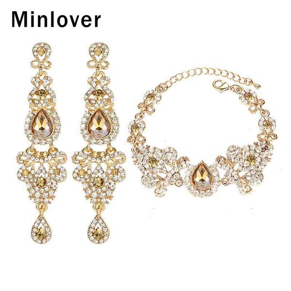 minlover chandelier shape crystal drop earrings bracelet jewelry sets for bridal 2020 new women wedding accessories eh162+sl037, Silver
minlover chandelier shape crystal drop earrings bracelet jewelry sets for bridal 2020 new women wedding accessories eh162+sl037, Silver