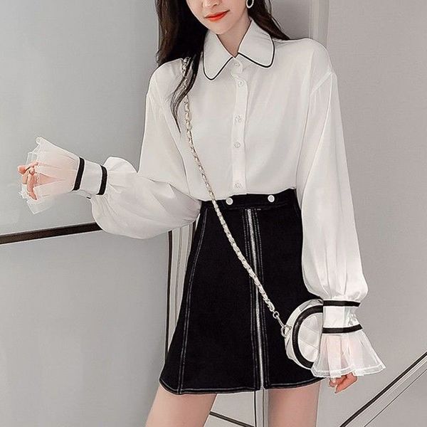 2021 new long sleeved white-sleeved vintage peter pan collar loose women's shirts blouse s6sk
2021 new long sleeved white-sleeved vintage peter pan collar loose women's shirts blouse s6sk