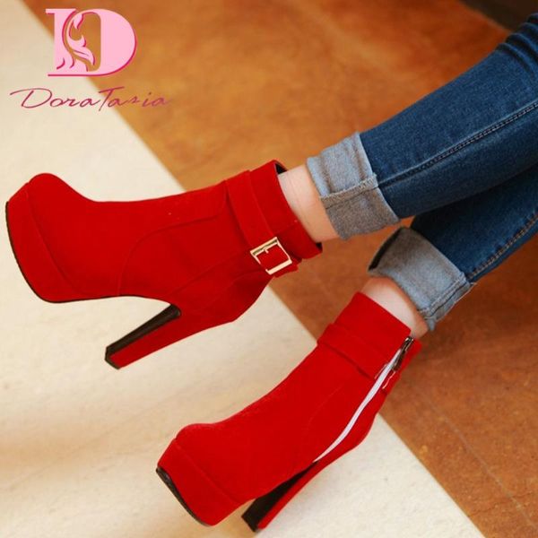 boots doratasia big size 33-43 ladies thick high heels buckle platform ankle women 2021 party office shoes woman, Black
boots doratasia big size 33-43 ladies thick high heels buckle platform ankle women 2021 party office shoes woman, Black