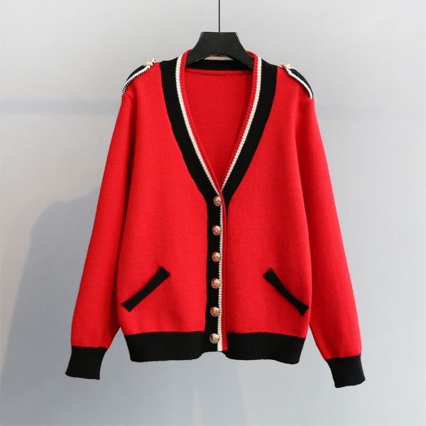 autumn woman sweater knitting new england style v-neck jacquard cardigan sweater winter hit color knitwear 201030, White
autumn woman sweater knitting new england style v-neck jacquard cardigan sweater winter hit color knitwear 201030, White