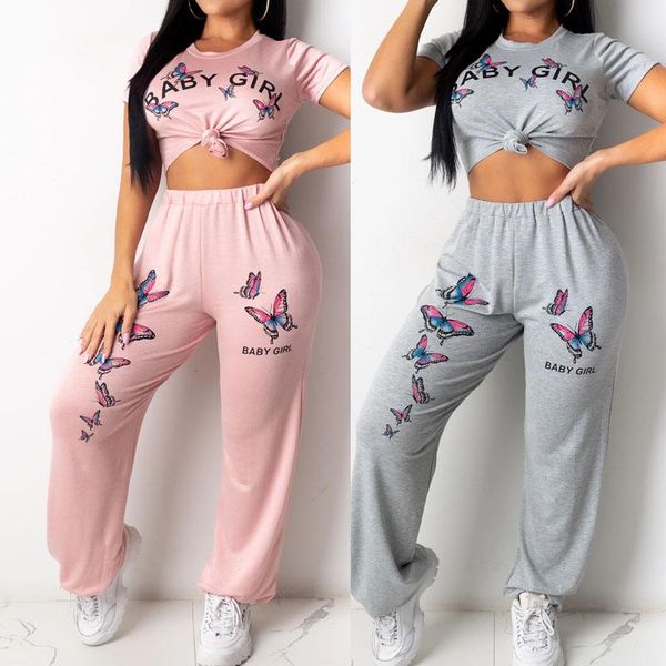 women's tracksuits womens 2piece pajama sets short sleeve butterfly print knot front crop high waist pants casual set loungewear, Gray
women's tracksuits womens 2piece pajama sets short sleeve butterfly print knot front crop high waist pants casual set loungewear, Gray