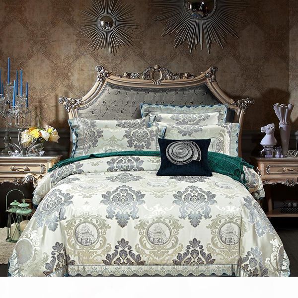 european noble home textile 4pcs jacquard bedding set luxury embroidery silk cotton duvet cover bed sheet cotton king size
european noble home textile 4pcs jacquard bedding set luxury embroidery silk cotton duvet cover bed sheet cotton king size