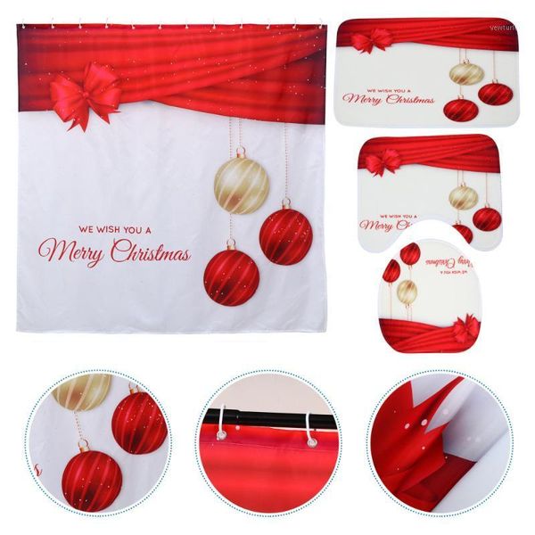 shower curtains 1 set reusable novel printing durable practical rug curtain christmas bath mat for dormitory el1
shower curtains 1 set reusable novel printing durable practical rug curtain christmas bath mat for dormitory el1