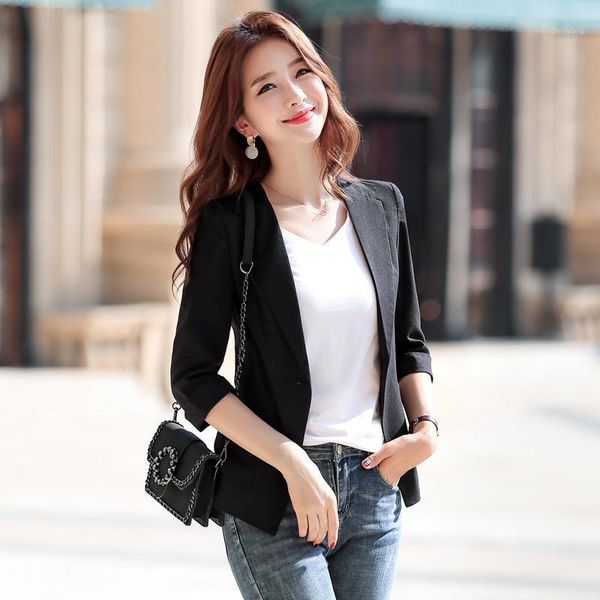 2020 spring autumn fashion blazer jacket women suit european work thin suit blazer long sleeve mujer outerwear 121, White;black
2020 spring autumn fashion blazer jacket women suit european work thin suit blazer long sleeve mujer outerwear 121, White;black