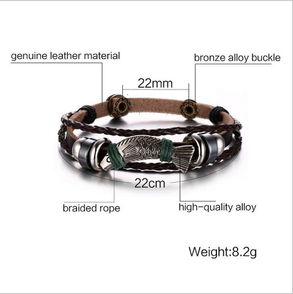 length bracelets&bangles charm fish pattern 22cm leather rope bracelets for men jewelry bl-087
length bracelets&bangles charm fish pattern 22cm leather rope bracelets for men jewelry bl-087
