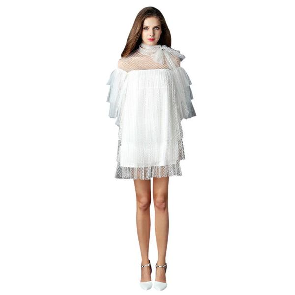 casual dresses fashion 2021 runway dress women's flare sleeve perspective cascading gauze multi layers lolita, Black;gray
casual dresses fashion 2021 runway dress women's flare sleeve perspective cascading gauze multi layers lolita, Black;gray