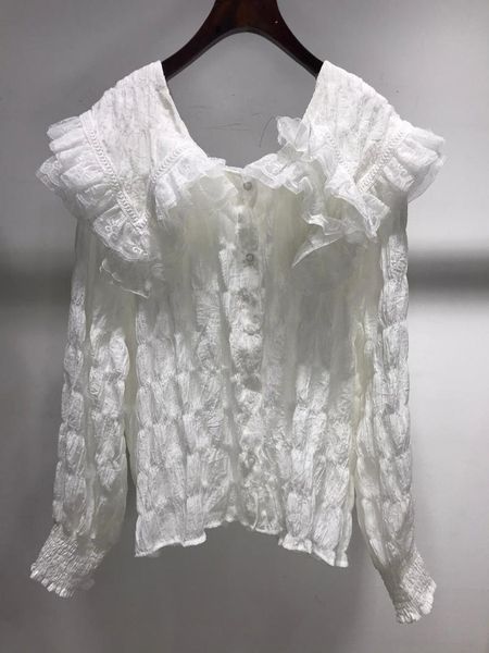 women's blouses & shirts k11419 fashion 2021 runway luxury european design party style clothing, White
women's blouses & shirts k11419 fashion 2021 runway luxury european design party style clothing, White