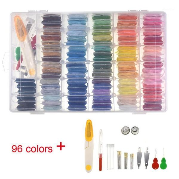 embroidery organizer storage box 96 colors embroidery threads and metal sewing thimbles with floss bobbins set fdh1, Black;white
embroidery organizer storage box 96 colors embroidery threads and metal sewing thimbles with floss bobbins set fdh1, Black;white
