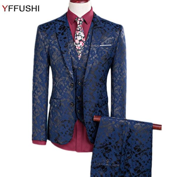 yffushi 2021 men suit navy one button floral 3 pieces fashion jacquard tuxedo wedding suits for men slim fit, White;black
yffushi 2021 men suit navy one button floral 3 pieces fashion jacquard tuxedo wedding suits for men slim fit, White;black