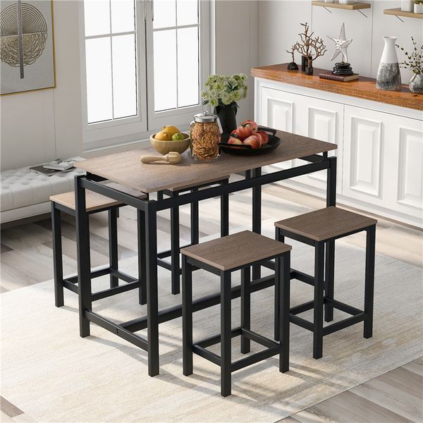 us stock trexm 5-piece kitchen counter height table set dining table with 4 chairs fast shipping
us stock trexm 5-piece kitchen counter height table set dining table with 4 chairs fast shipping
