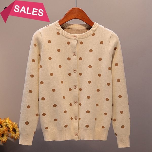 2021 new polk dot knitted autumn winter outwear women sweater thick warm female casual cardigan v9ji, White;black
2021 new polk dot knitted autumn winter outwear women sweater thick warm female casual cardigan v9ji, White;black