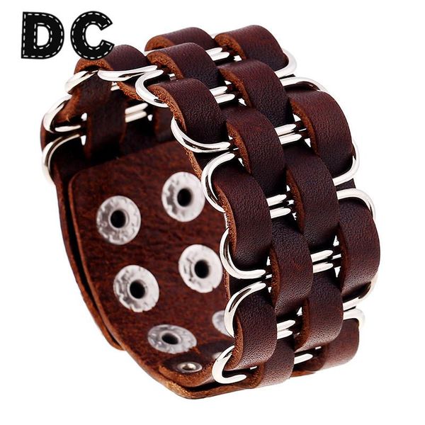 tennis fashion geometry brown braided leather bracelet men vintage wide cuff wrap bracelets & bangles wristband punk jewelry, Golden;silver
tennis fashion geometry brown braided leather bracelet men vintage wide cuff wrap bracelets & bangles wristband punk jewelry, Golden;silver