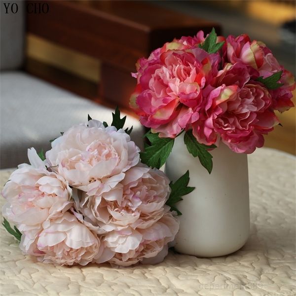 new design 5 heads/bouquet large artificial peony leaves real touch roses silk flower bouquet for wedding decoration mariage
new design 5 heads/bouquet large artificial peony leaves real touch roses silk flower bouquet for wedding decoration mariage