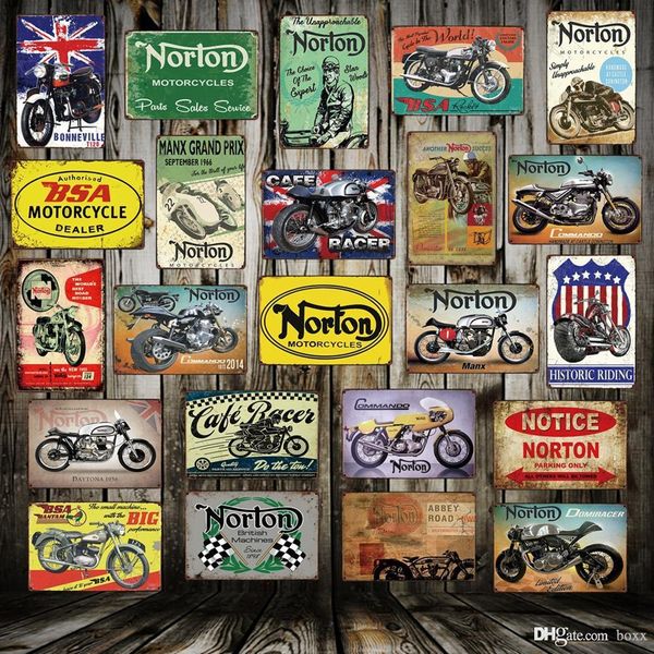 2021 norton bsa metal signs wall poster plaque motor mural painting antique vintage bar pub decor wholesale size 30x20cm
2021 norton bsa metal signs wall poster plaque motor mural painting antique vintage bar pub decor wholesale size 30x20cm