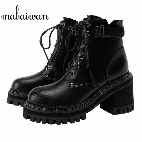 boots mabaiwan gothic lace up ankle for women platform chunky high heel shoes winter buckle motorcycle short, Black
boots mabaiwan gothic lace up ankle for women platform chunky high heel shoes winter buckle motorcycle short, Black