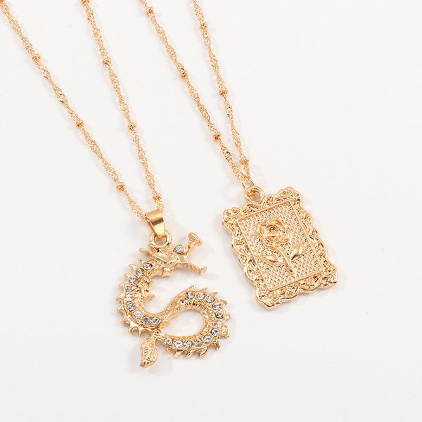 gold color chain chinese dragon animal women pendant choker necklace vintage rose fashion long necklace jewelry gifts
gold color chain chinese dragon animal women pendant choker necklace vintage rose fashion long necklace jewelry gifts
