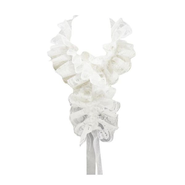 white ruffles lace rim fake collar detachable necklace choker with strap decor white jllkio, Blue;red
white ruffles lace rim fake collar detachable necklace choker with strap decor white jllkio, Blue;red