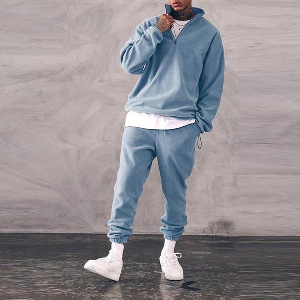 2pc men's fashion solid color standing collar sweater casual sports home suit 2021 slim long-sleeved trousers men's sport suit, White;black
2pc men's fashion solid color standing collar sweater casual sports home suit 2021 slim long-sleeved trousers men's sport suit, White;black