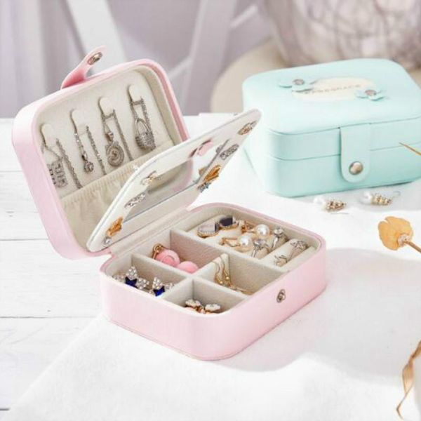 fresh simple girl earrings necklace ring jewelry box protable leather multi-function large-capacity jewelry storage box, Pink;blue
fresh simple girl earrings necklace ring jewelry box protable leather multi-function large-capacity jewelry storage box, Pink;blue