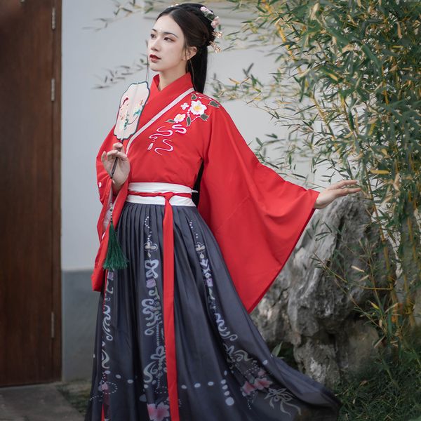 new red hanfu fairy dress wedding wear ancient robe princesse cos chinese traditional dress folk dance costume stage outfits 754, Black;red
new red hanfu fairy dress wedding wear ancient robe princesse cos chinese traditional dress folk dance costume stage outfits 754, Black;red